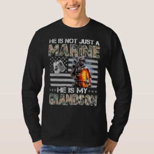T-shirt Mon Petit-Fils Est Un Grand-Mère Fière De Marine