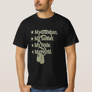 T-shirt Mon petit-fils héros militaire grand-père cadeau