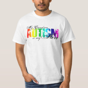 T-shirt Mon petit-fils mon héros - autisme
