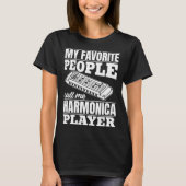 T-shirt Mon peuple favori m'appelle Harmonica Player Harmo (Devant)
