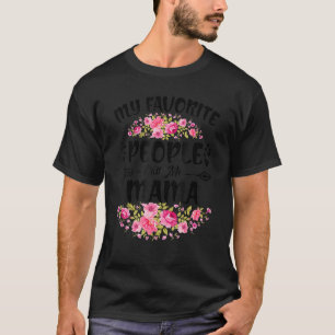 T-shirt Mon peuple favori m'appelle Mama Flower Mother's D