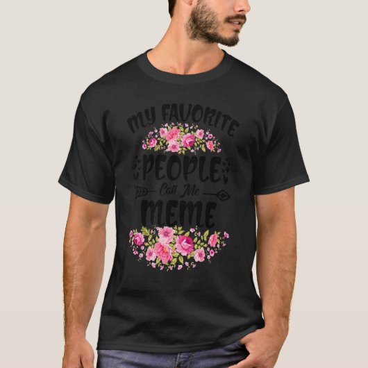 T-shirt Mon peuple favori m'appelle mème Fleur Mère Da (Devant)