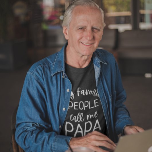 T-shirt Mon Peuple Favori M'Appelle Papa Funny Grand-Père