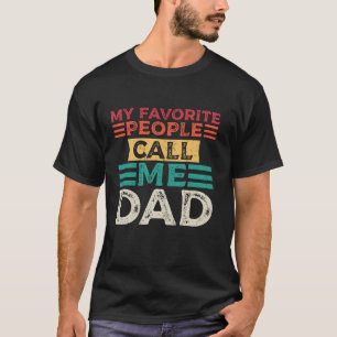 T-shirt Mon Peuple Préféré M'Appelle Papa Funny Grand-Père