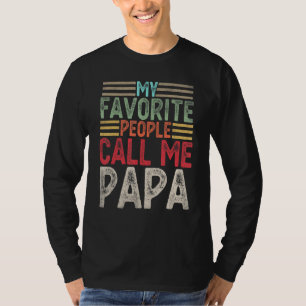 T-shirt Mon Peuple Préféré M'Appelle Papa Retro Happy Père