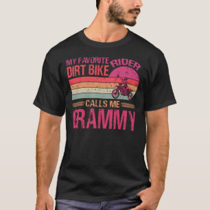 T-shirt Mon Pilote De Vélo Favori Dirt M'Appelle Grammy Mo