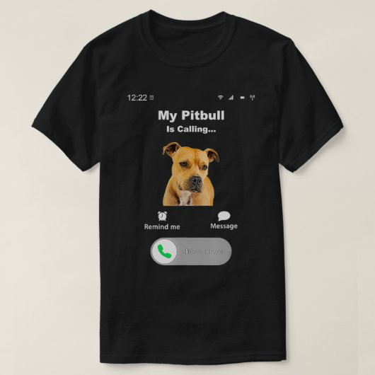 T-shirt Mon Pitbull appelle 2 (Design devant)