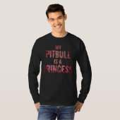 T-shirt Mon Pitbull Est Une Princesse (Devant entier)