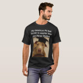 T-shirt Mon pitbull Terrier américain est plus futé que (Devant entier)