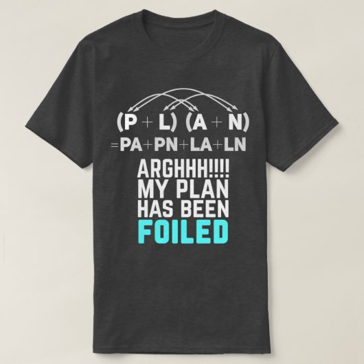 T-shirt Mon Plan A Été Rejeté Un Jeu De Maths Drôle (Design devant)