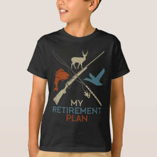 T-shirt Mon Plan De Retraite Chasse Pêche Chasseur Grand-P