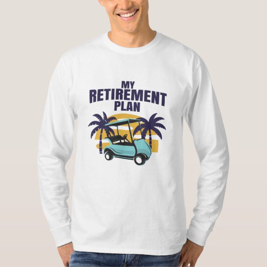 T-shirt Mon plan de retraite Golf (Devant)