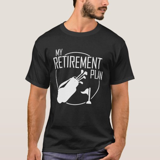 T-shirt Mon plan de retraite Golf Golfeurs Meilleur papa G (Devant)
