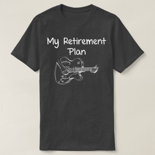 T-shirt Mon plan de retraite Guitare Lover (Design devant)