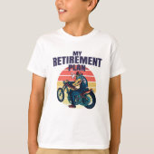 T-shirt Mon plan de retraite moto (Devant)
