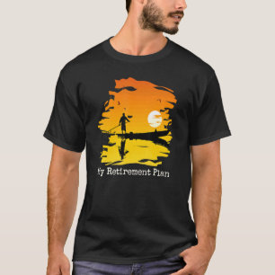 T-shirt Mon plan de retraite Réflexion du lac Sunset