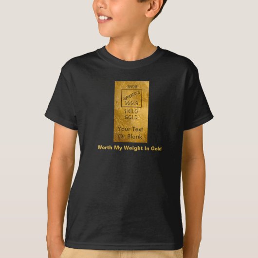 T-shirt Mon Poids En Or (Devant)