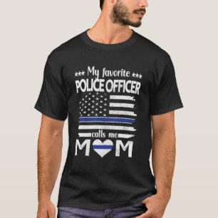 T-shirt Mon Policier Préféré M'Appelle Maman Ligne Bleue