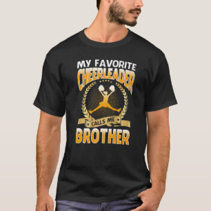 T-shirt Mon Pom-pom girl Favori M'Appelle Frère Cheerlead