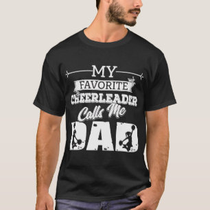 T-shirt Mon Pom-pom girl Favori M'Appelle Papa Cheer Père