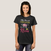 T-shirt Mon Pompier Favori M'Appelle Nana Flowers Moth (Devant entier)