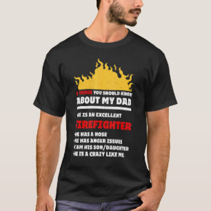 T-shirt Mon Pompier Papa Fier Fils Fille Fille Fille Fille