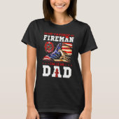 T-shirt Mon pompier préféré m'appelle Papa Pompier Ameri (Devant)