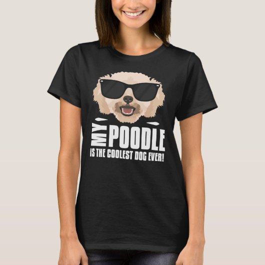 T-shirt Mon Poodé Miniature Est Le Plus Froid (Devant)