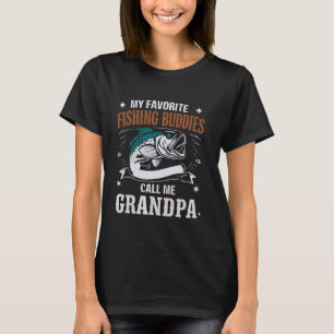 T-shirt Mon pote de pêche m'appelle grand-père drôle de pê
