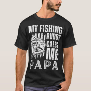 T-shirt Mon pote de pêche m'appelle Papa drôle de pêcheur