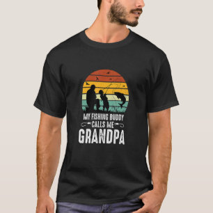 T-shirt Mon pote de pêche m'appelle papy vêtements