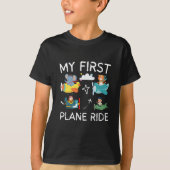T-shirt Mon premier avion transite par mon 1er avion enfan (Devant)