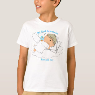 T-shirt Mon premier cadeau de communion garçon fille ange