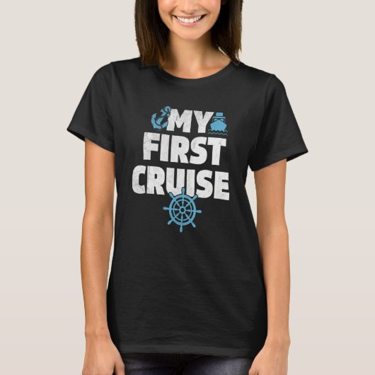 T-shirt Mon premier croisiere Hommes, Femmes, Filles et Ga (Devant)
