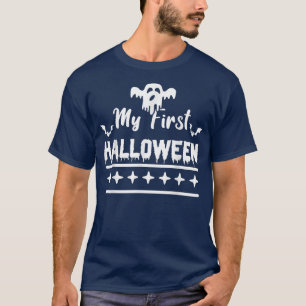 T-shirt Mon premier Halloween fantôme effrayant et chauves