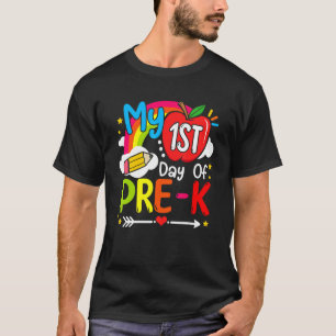 T-shirt Mon Premier Jour De Pré K Retour À L'École Filles