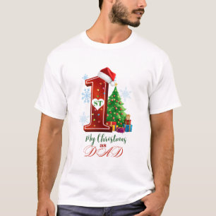 T-shirt Mon premier Noël comme papa Mémorable Premier Noël