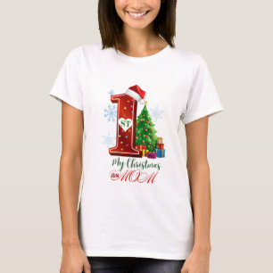 T-shirt Mon premier Noël en maman : Le premier Noël de mam