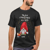 T-shirt "Mon premier Noël en tant que DAD/Grand" t-shirt. (Devant)