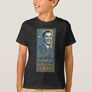 T-shirt Mon président est chemise noire d'Obama