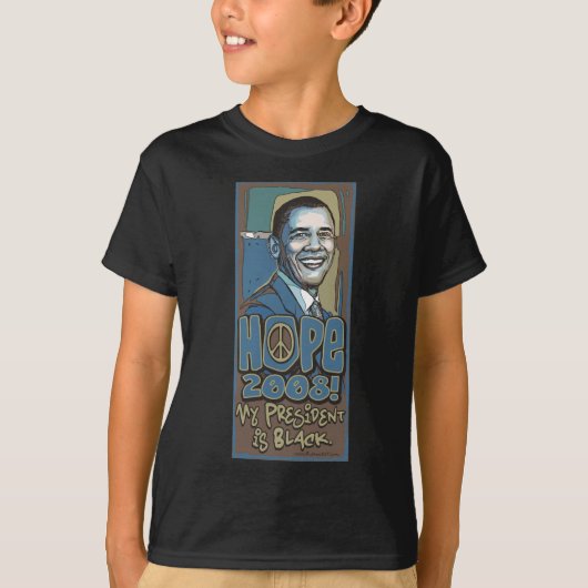 T-shirt Mon président est chemise noire d'Obama (Devant)