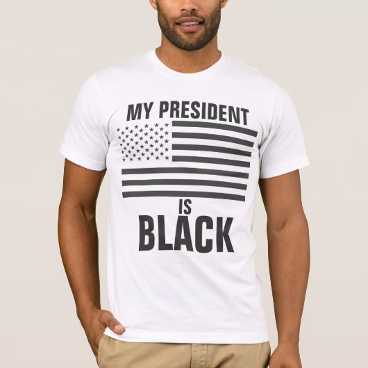T-shirt Mon président est noir (Devant)
