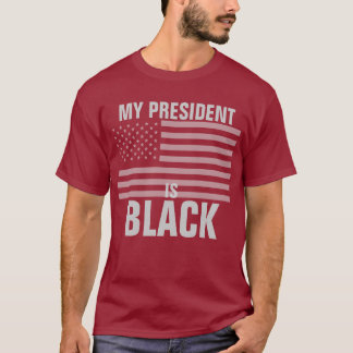 T-shirt Mon président est noir
