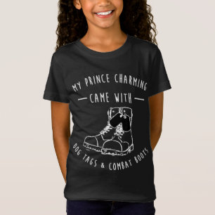 T-Shirt Mon Prince Charming Amusante Femme Militaire Fille