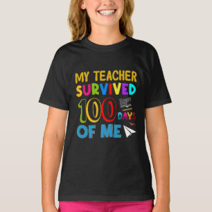 T-shirt Mon professeur a survécu 100 jours de moi, Citatio