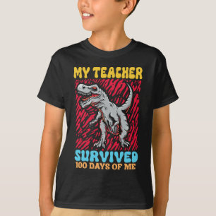 T-shirt Mon Professeur A Survécu 100 Jours De Moi Dinosaur