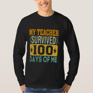 T-shirt Mon professeur a survécu 100 jours de moi drôle 10
