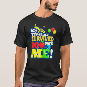 T-shirt Mon professeur a survécu 100 jours de moi drôle 10