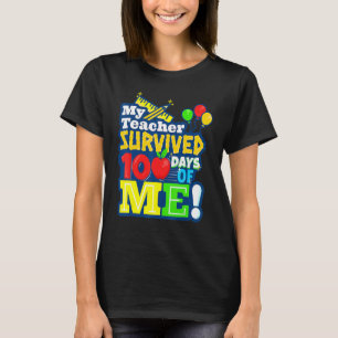 T-shirt Mon professeur a survécu 100 jours de moi drôle 10