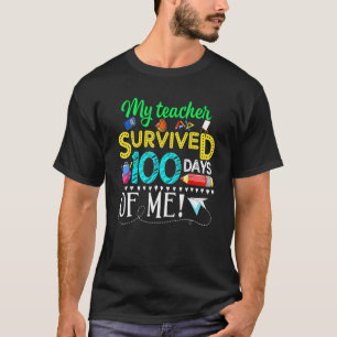 T-shirt Mon professeur a survécu 100 jours de moi drôle 10